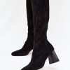 1098165.jpg Black Heel Boots in Over The Knee High Boots, Thigh High Boots with Fabric, Warmers, Footbed, Upper Height and Heel Height