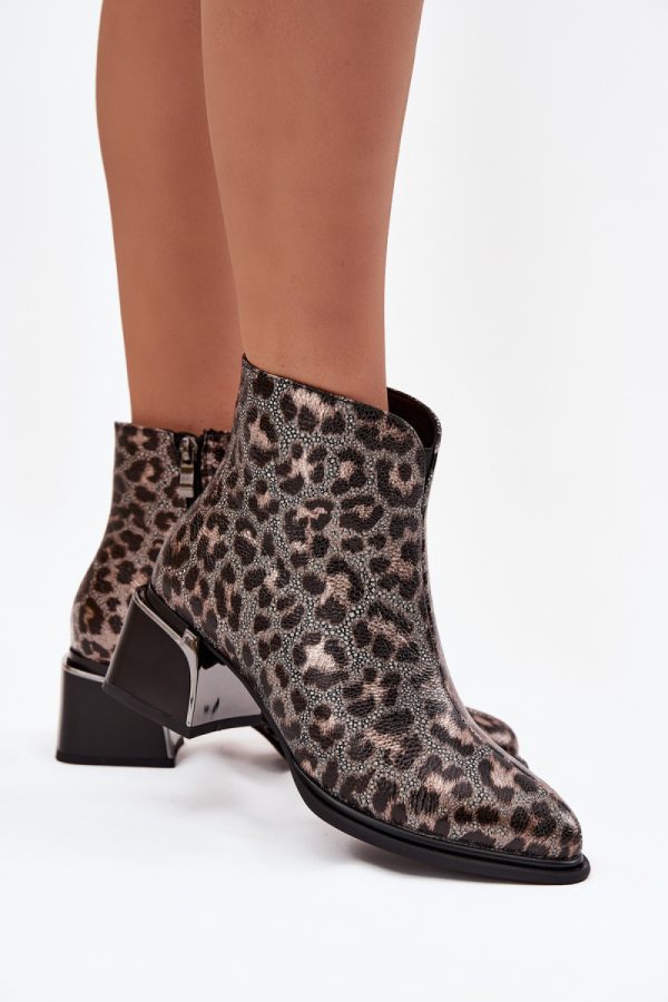 Multicolor Heel Boots in Women`s Ankle Boots & Booties with Fabric, Warmers, Footbed, Upper Height and Heel Height