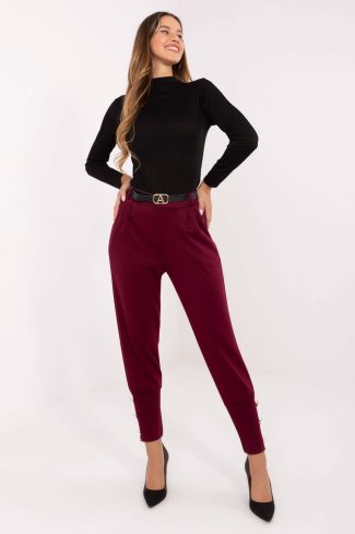 Red Tracksuit Trousers in Pants, Trousers, Shorts with Polyester and Viscose