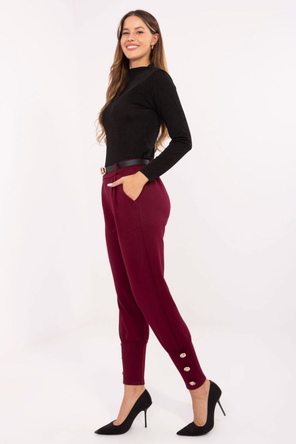 Red Tracksuit Trousers in Pants, Trousers, Shorts with Polyester and Viscose