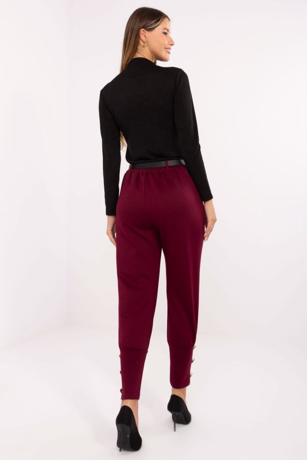 Red Tracksuit Trousers in Pants, Trousers, Shorts with Polyester and Viscose