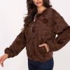 Brown Jacket in Women`s Coats, Jackets with Spandex and Polyester