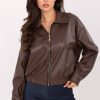 Brown Jacket in Women`s Coats, Jackets with Spandex and Polyester