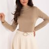 Beige Blouse in Women`s Blouses, Tunics with Polyester and Viscose