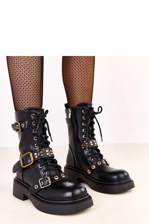Black Bootie in Women`s Ankle Boots & Booties with Fabric, Footbed, Upper Height and Heel Height