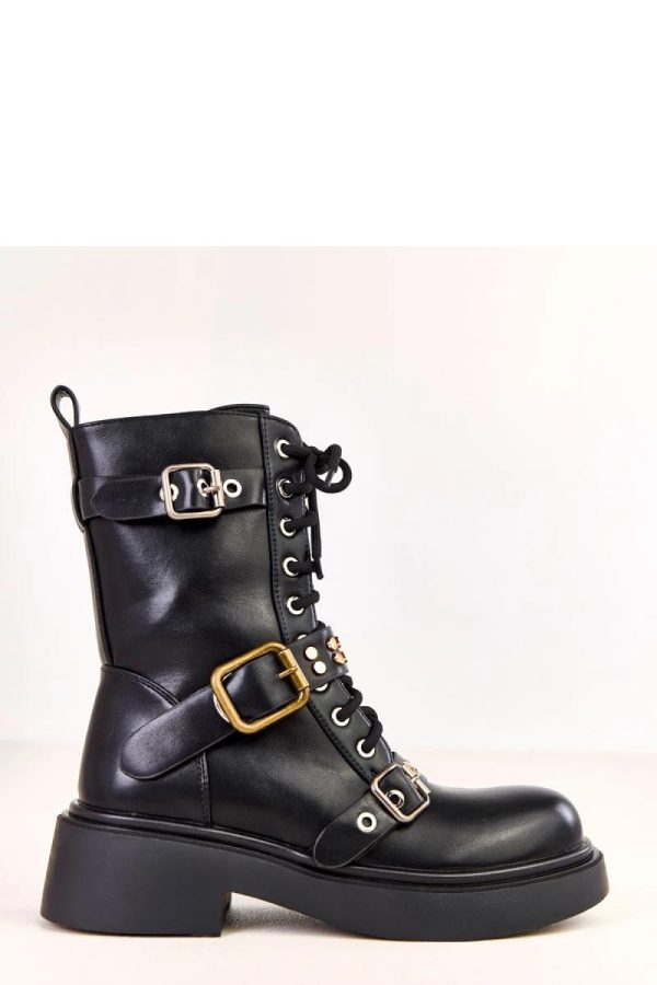Black Bootie in Women`s Ankle Boots & Booties with Fabric, Footbed, Upper Height and Heel Height