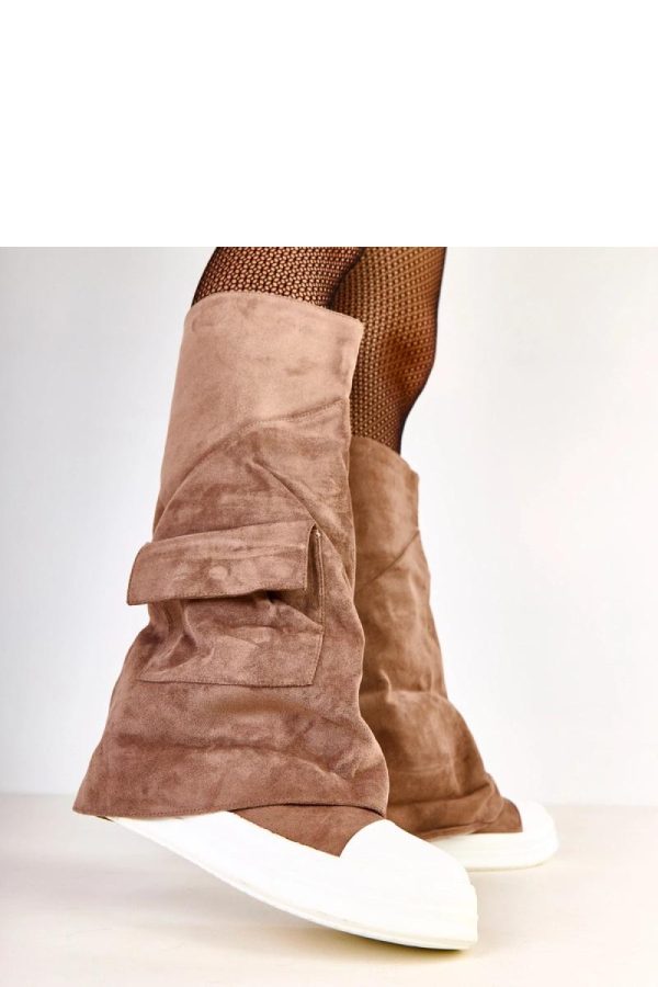 Brown Thigh-Hight Boots..Fabric, Footbed, Upper Height and Platform Height
