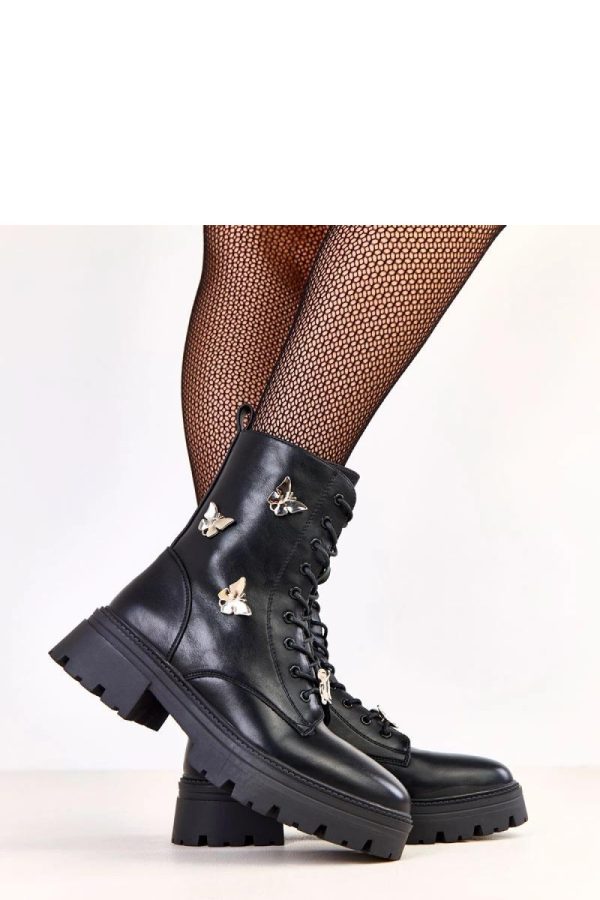 Black Bootie in Women`s Ankle Boots & Booties with Fabric, Footbed, Upper Height and Heel Height