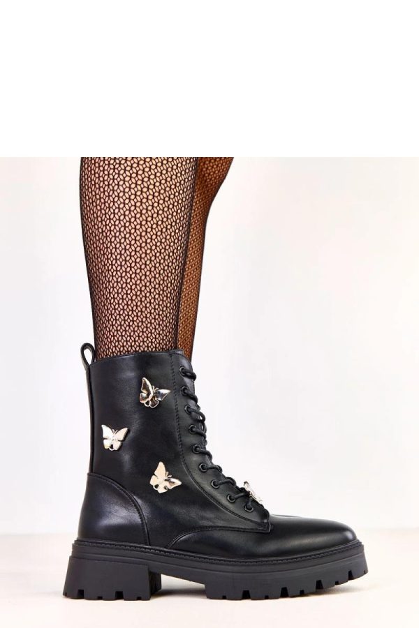 Black Bootie in Women`s Ankle Boots & Booties with Fabric, Footbed, Upper Height and Heel Height