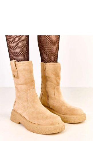Beige Boots...Fabric, Footbed, Upper Height and Platform Height