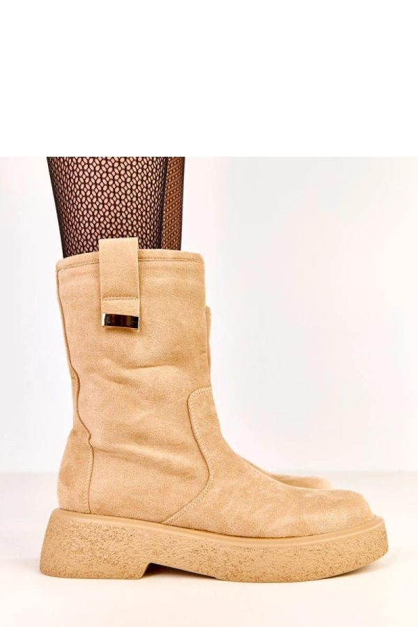 Beige Boots...Fabric, Footbed, Upper Height and Platform Height