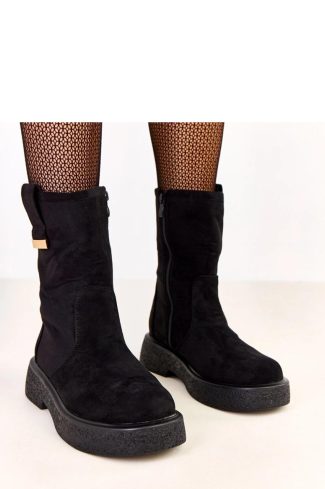 Black Boots..Fabric, Footbed, Upper Height and Platform Height