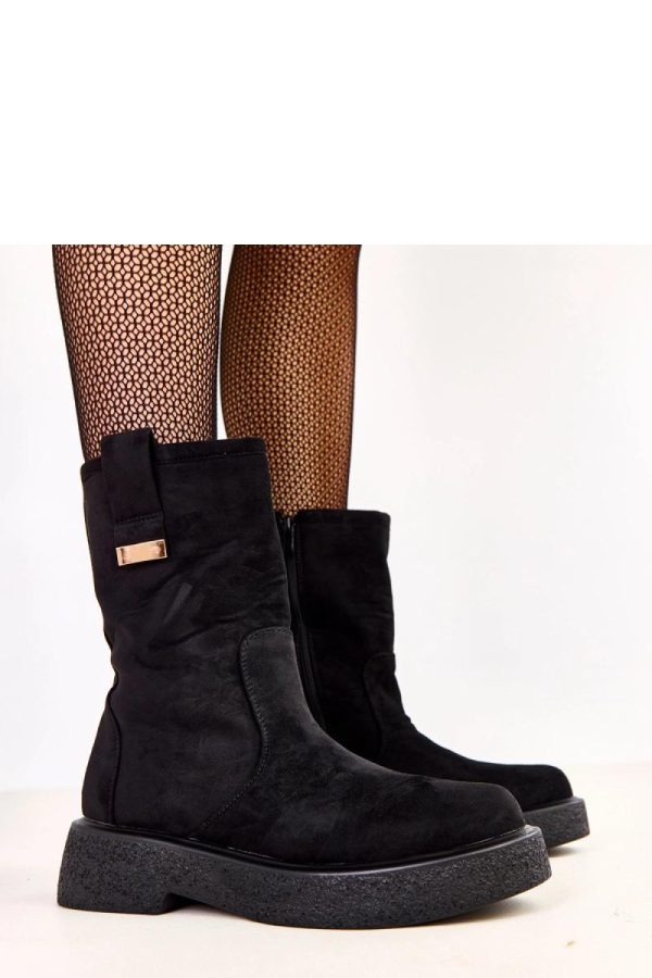 Black Boots..Fabric, Footbed, Upper Height and Platform Height
