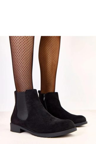 Black Boots..Fabric, Footbed, Upper Height and Heel Height