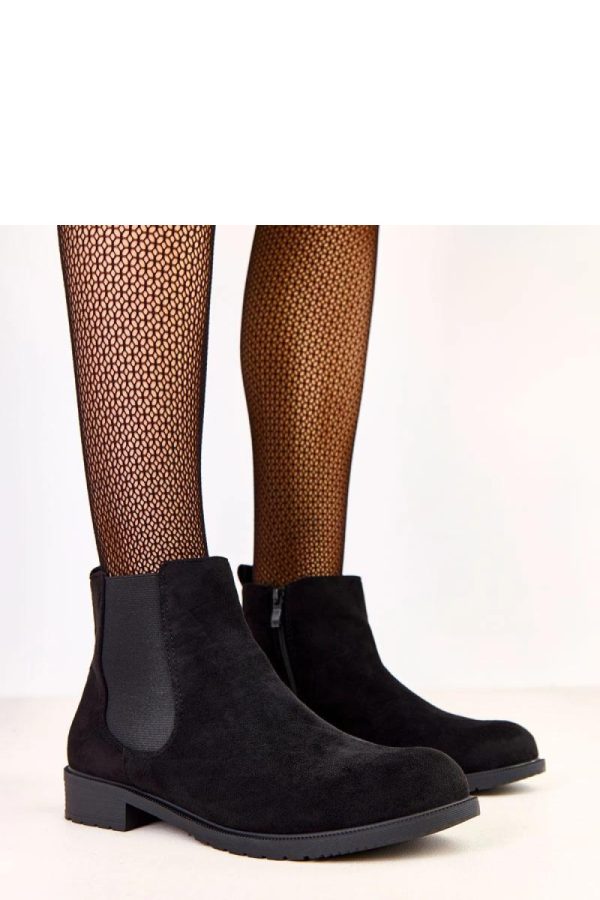 Black Boots..Fabric, Footbed, Upper Height and Heel Height