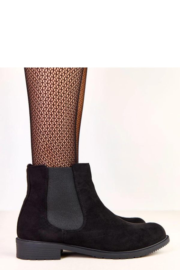 Black Boots..Fabric, Footbed, Upper Height and Heel Height