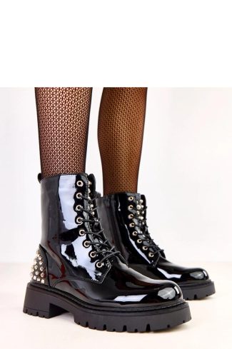 Black Bootie.Fabric, Footbed, Upper Height and Heel Height