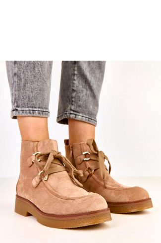 Beige Boots...Fabric, Footbed, Upper Height and Heel Height