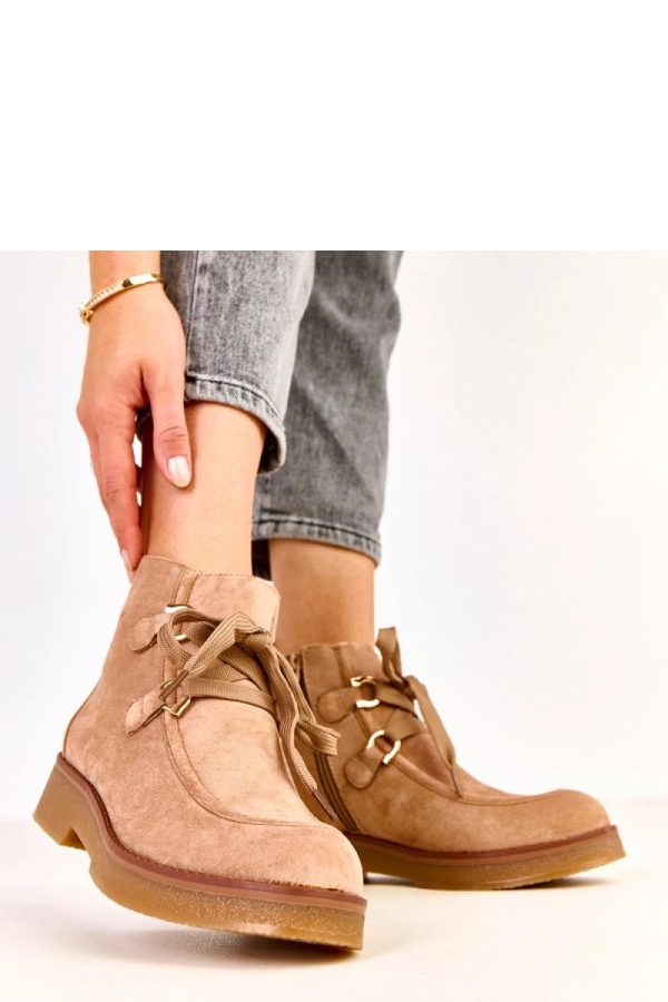 Beige Boots...Fabric, Footbed, Upper Height and Heel Height