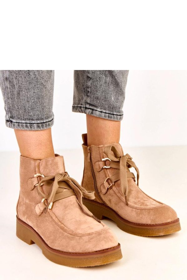 Beige Boots...Fabric, Footbed, Upper Height and Heel Height