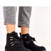 Black Boots in Women`s Ankle Boots & Booties with Fabric, Footbed, Upper Height and Heel Height