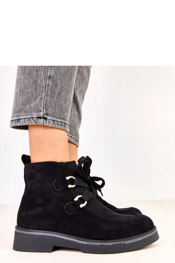 Black Boots in Women`s Ankle Boots & Booties with Fabric, Footbed, Upper Height and Heel Height