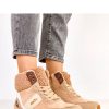 1098432 Beige Sport Shoes..Fabric, Warmers, Footbed and Platform Height