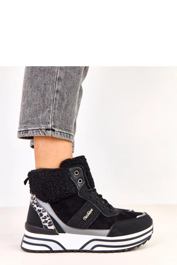 Black Sport Shoes....Fabric, Warmers, Footbed and Platform Height