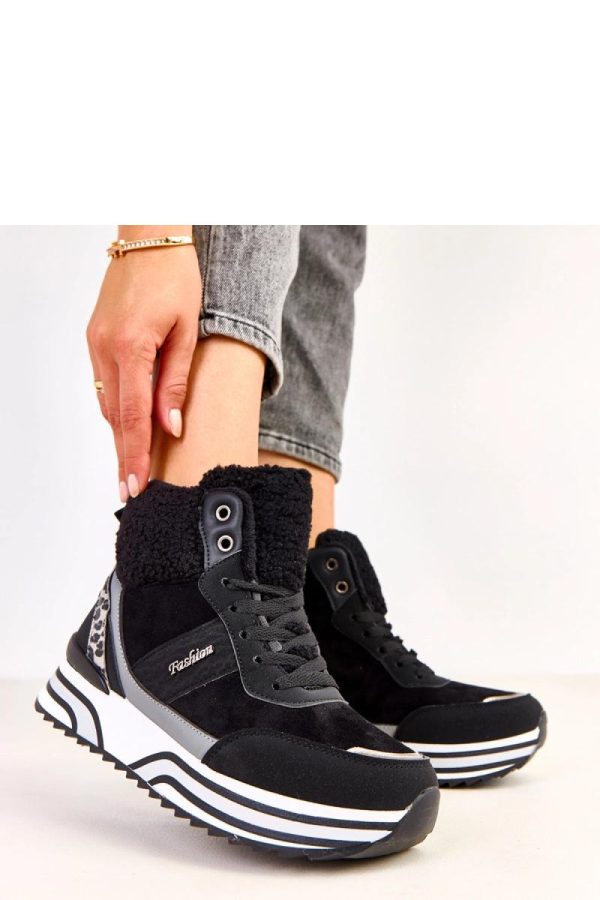 Black Sport Shoes....Fabric, Warmers, Footbed and Platform Height