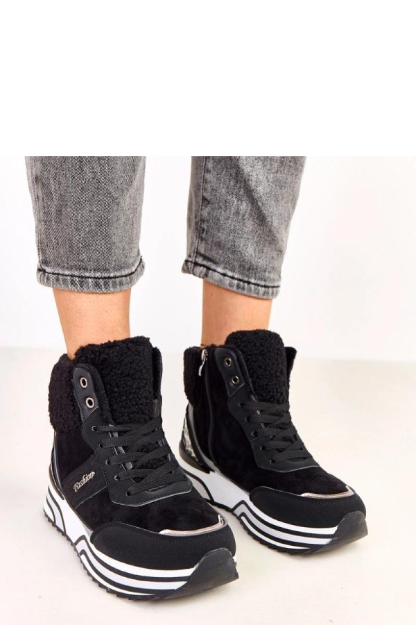 Black Sport Shoes....Fabric, Warmers, Footbed and Platform Height
