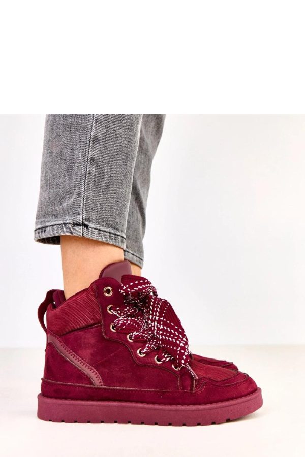 Red Sport Shoes in Women`s Athletic Shoes, Trainers, Sneakers with Fabric, Footbed and Platform Height