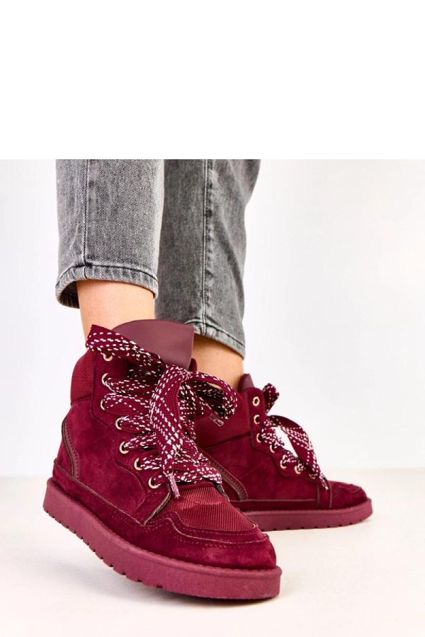 Red Sport Shoes in Women`s Athletic Shoes, Trainers, Sneakers with Fabric, Footbed and Platform Height
