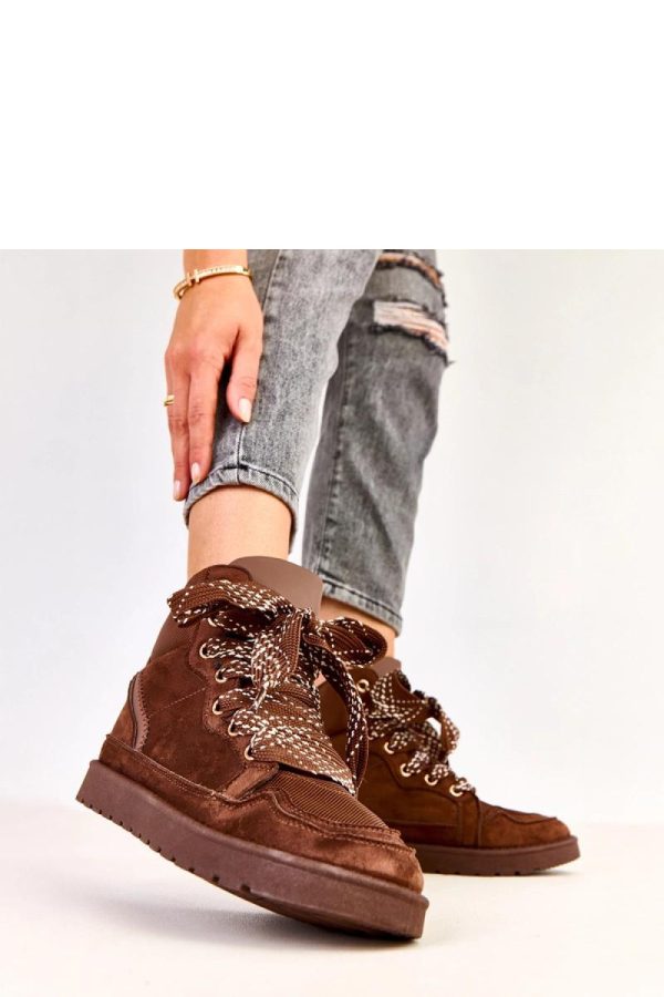 Brown Sport Shoes...Fabric, Footbed and Platform Height