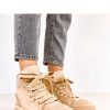 Beige Sport Shoes..Fabric, Footbed and Platform Height