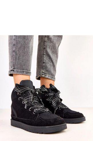 1098454 Black Sport Shoes..Fabric, Footbed and Platform Height