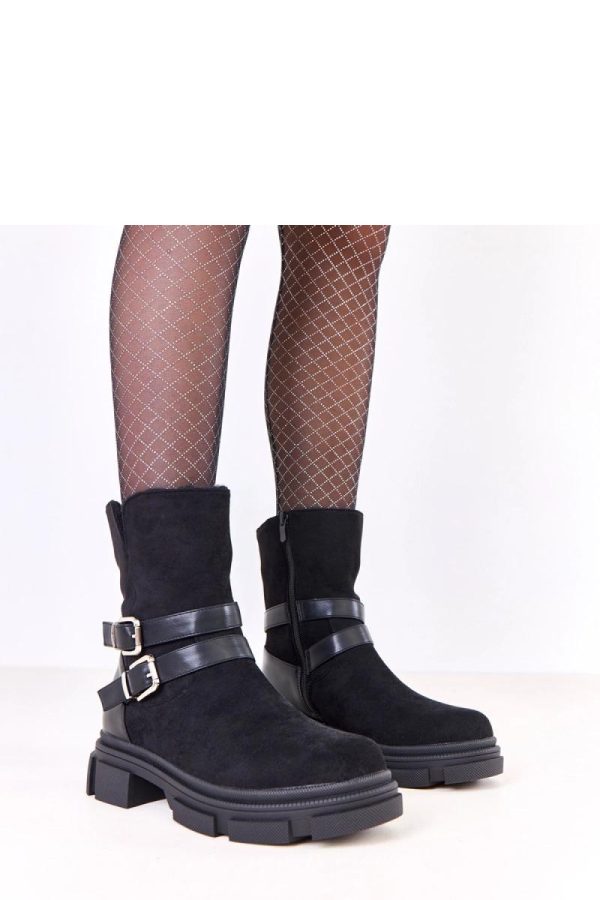 Black Boots.Fabric, Warmers, Footbed, Upper Height and Heel Height