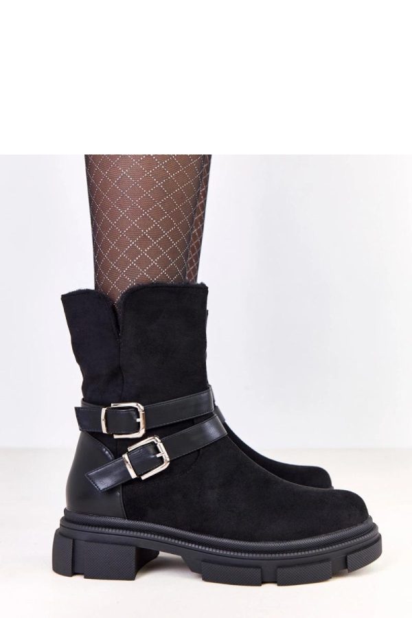 Black Boots.Fabric, Warmers, Footbed, Upper Height and Heel Height