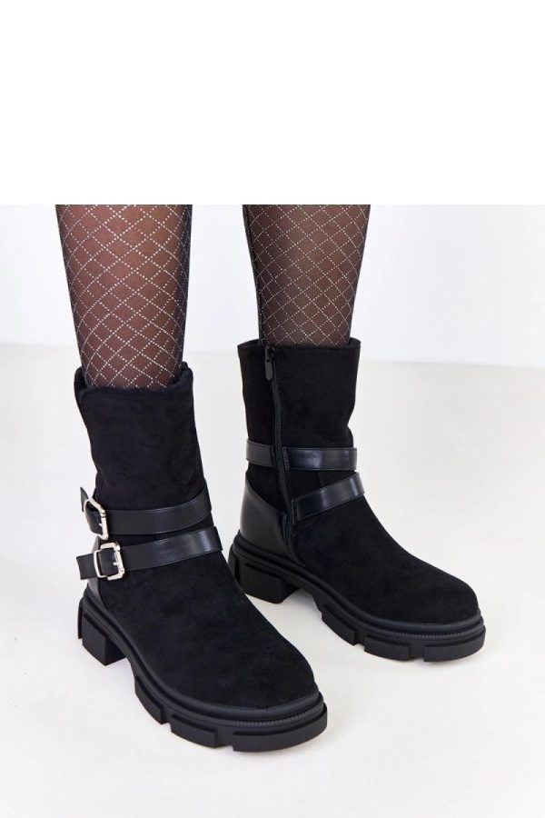 Black Boots.Fabric, Warmers, Footbed, Upper Height and Heel Height