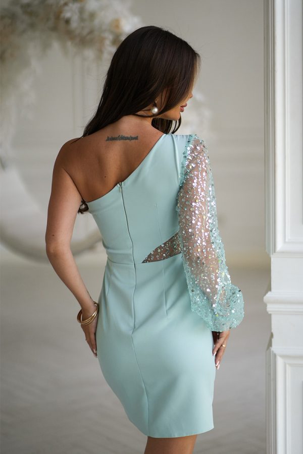 Green Short Dress in Evening Dresses with