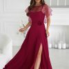 Red Long Dress in Evening Dresses with Spandex and Polyester