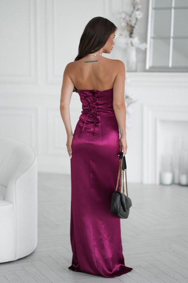 Red Long Dress in Evening Dresses with Spandex and Polyester