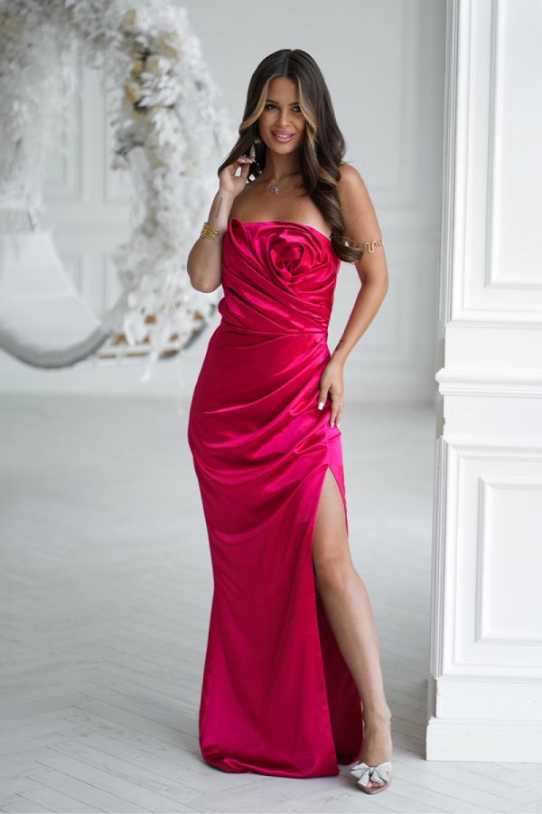 Red Long Dress in Evening Dresses with Spandex and Polyester