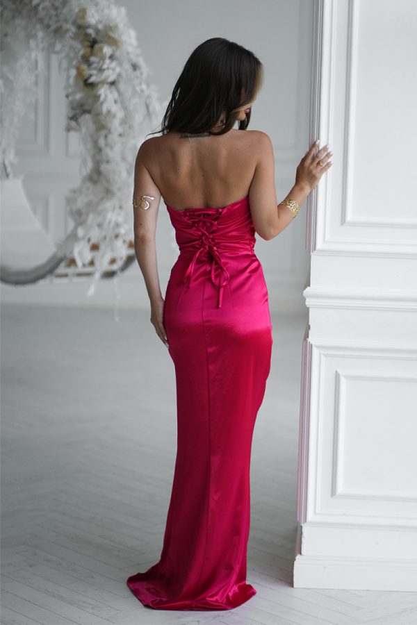 Red Long Dress in Evening Dresses with Spandex and Polyester