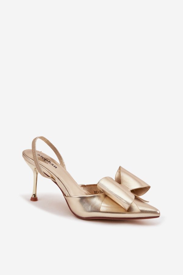 Yellow High Heels in High Heels with Fabric, Footbed and Heel Height