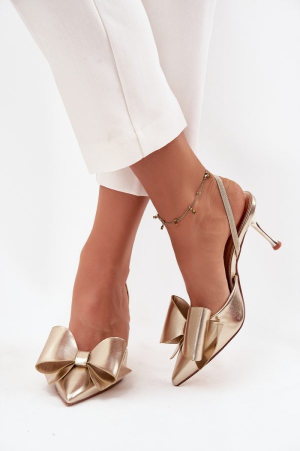 Yellow High Heels in High Heels with Fabric, Footbed and Heel Height