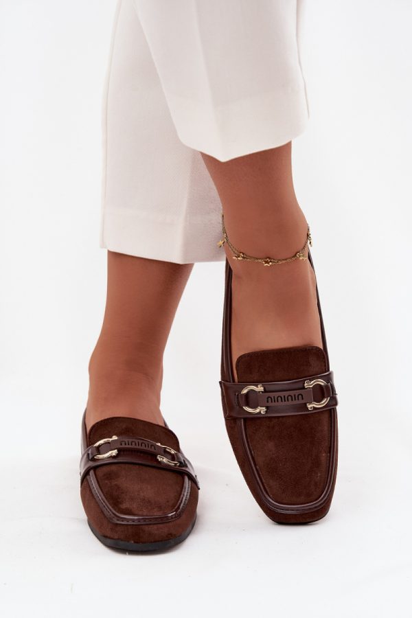 Brown Loafers in Moccasins, Loafers with Fabric, Footbed, Upper Height and Heel Height