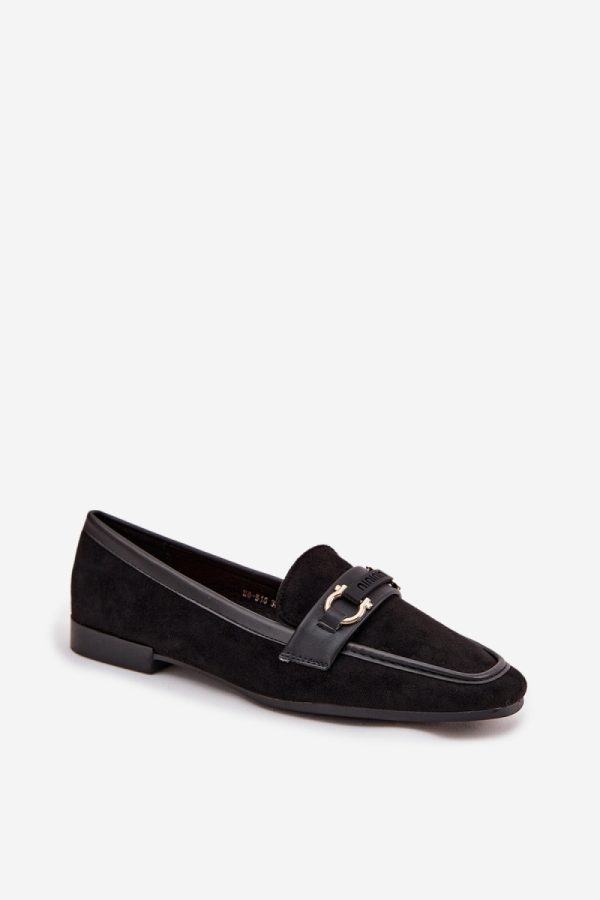 Black Loafers in Moccasins, Loafers with Fabric, Footbed, Upper Height and Heel Height