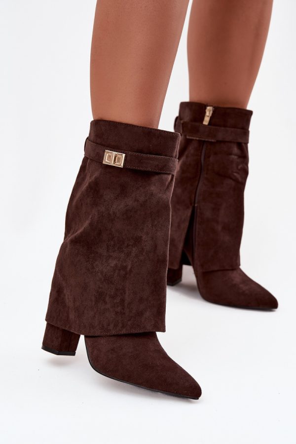 brown Heel boots model 219840 Step in style