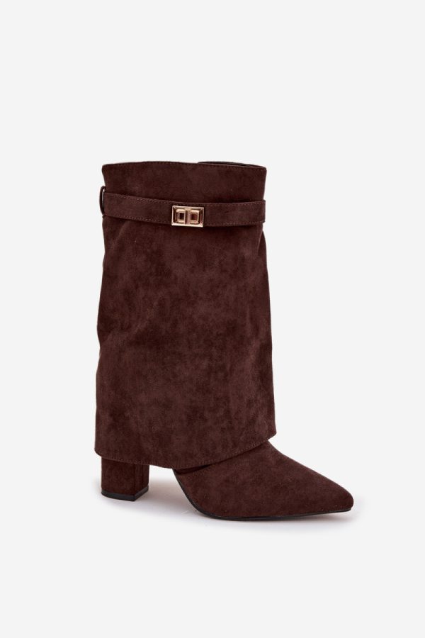 brown Heel boots model 219840 Step in style