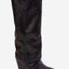 1098995.jpg Black Heel Boots in Over The Knee High Boots, Thigh High Boots with Fabric, Warmers, Footbed, Upper Height and Heel Height